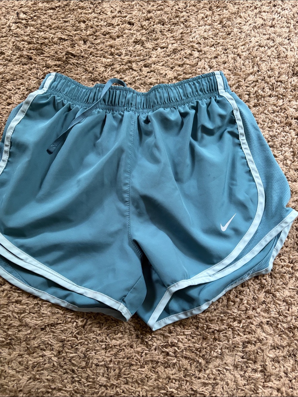 Nike Women's Teal Athletic Running Shorts with Light Trim